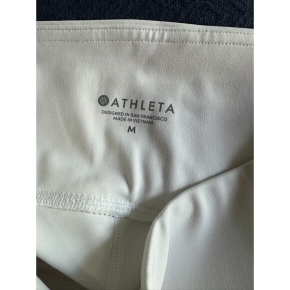 NWT Athleta Fearless Mudra Capri Leggings White Size Small/Medium Deep Pockets - Picture 6 of 8